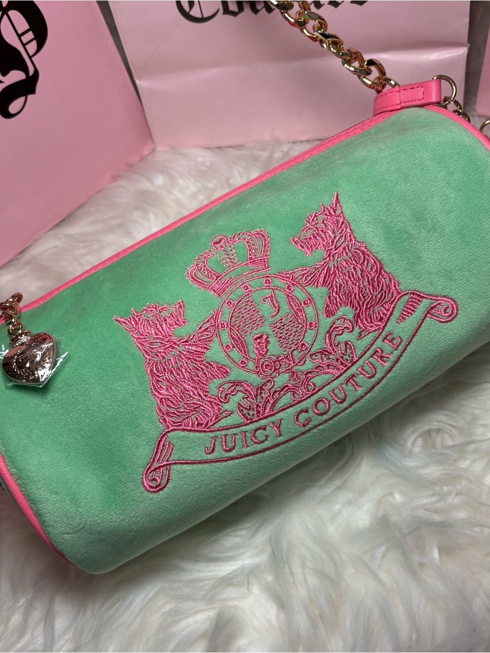Juicy Couture watermelon barrel bag